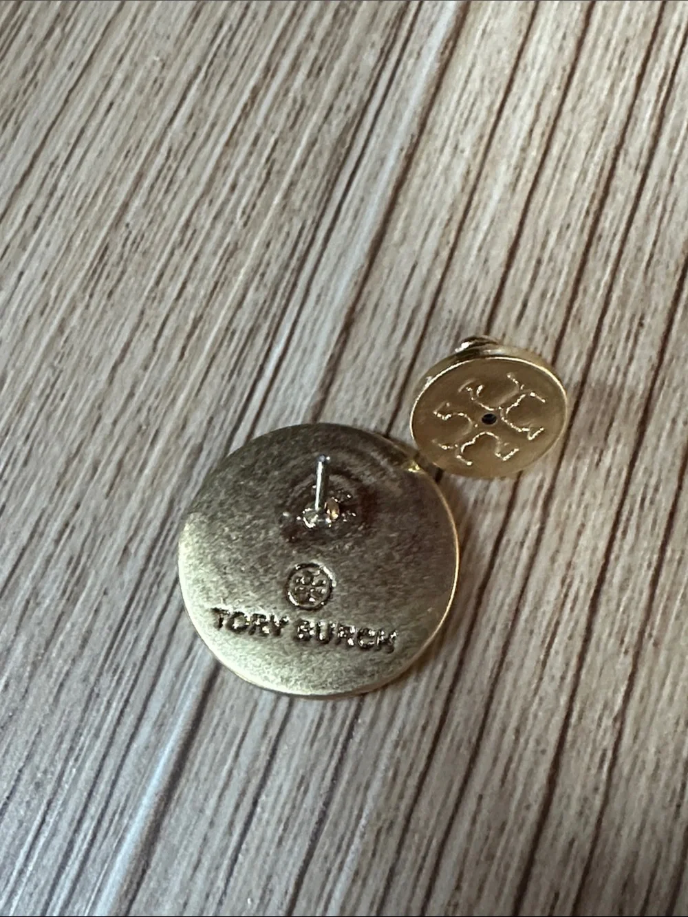 Tory Burch Circle T Logo Stud Earrings